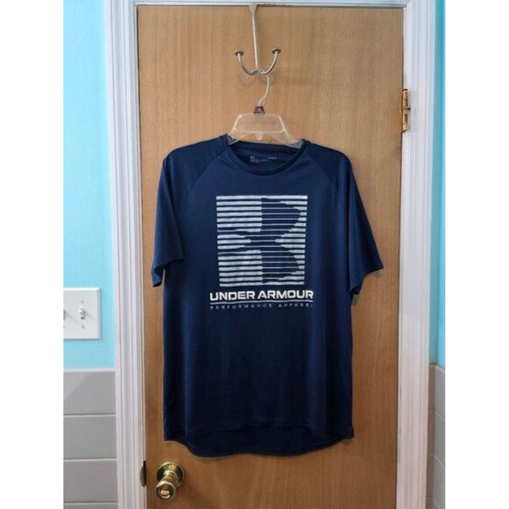 Under Armour Navy Short Sleeve Performance Logo Tee